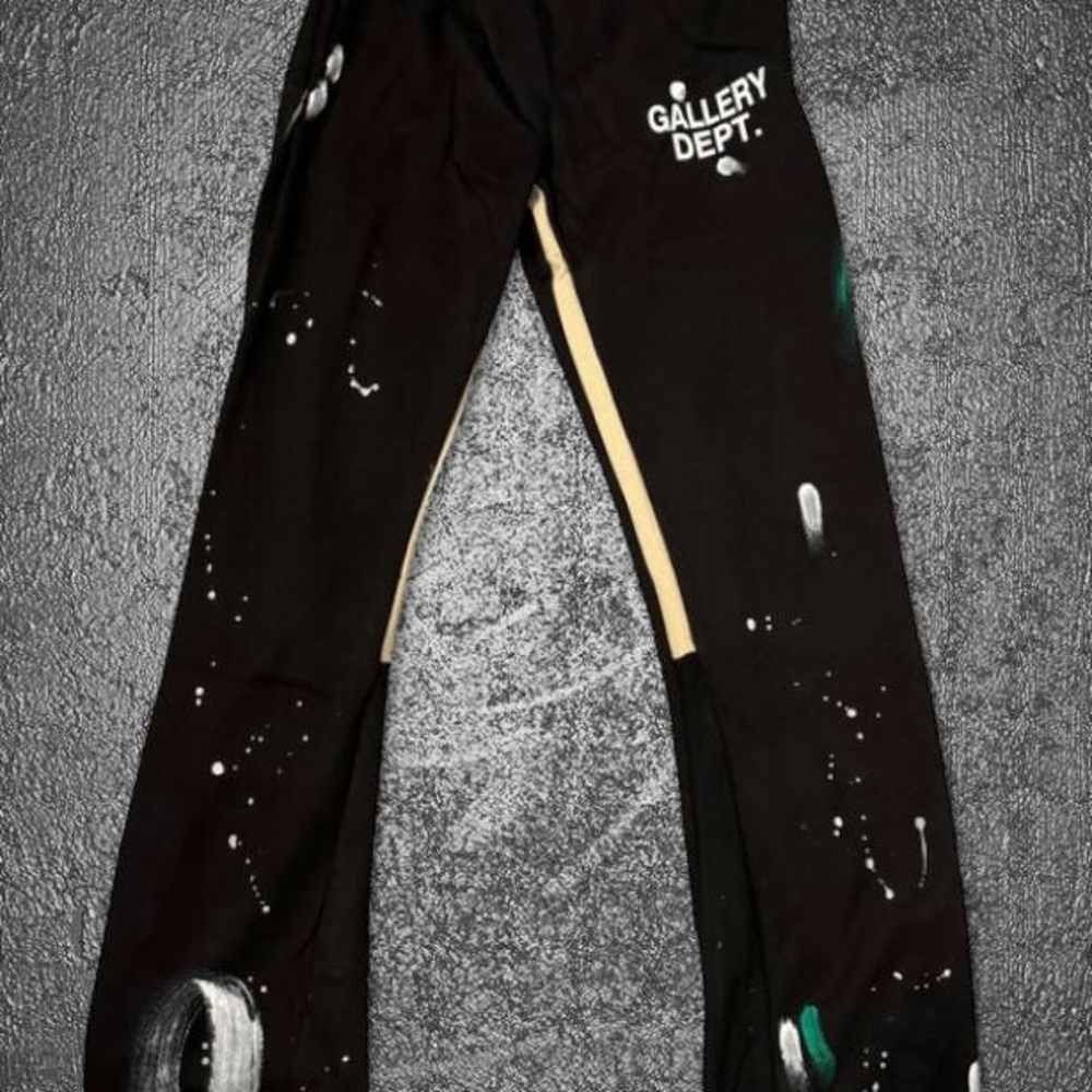 Gallery Black and Cream Kids Joggers